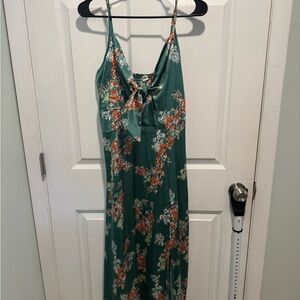 Floral Green Maxi Dress